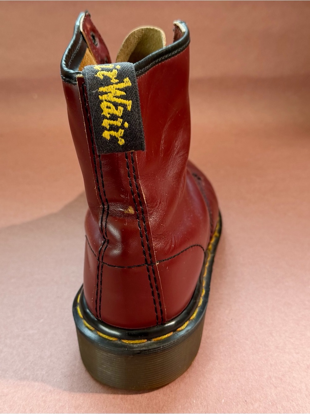 Dr. Martens Vintage 1460 Cherry Red 8 eye Boots - Picture 4 of 12